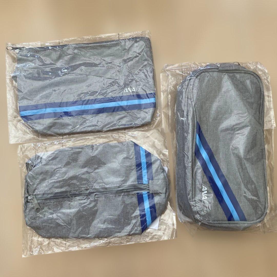 ANAユニフォームコレクション　ペンケース　ポーチ3点セット