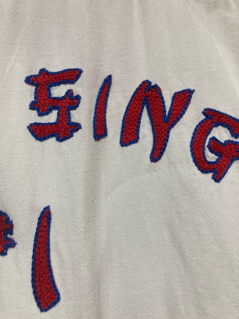 キングルイ King louie 60S頃 ボウリングシャツSサイズ 赤白