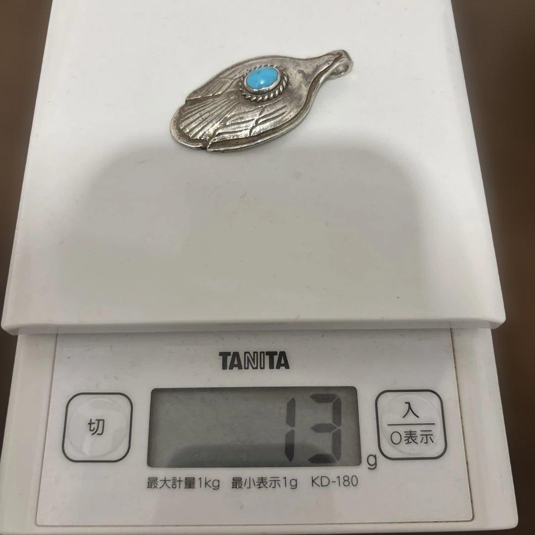 ゴローズ　銀縄ターコイズ付きスプーン　革紐付き【本物】