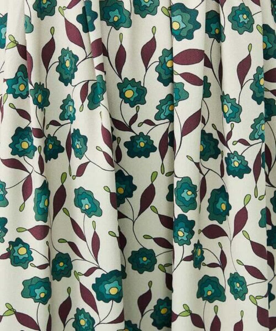 ホコモモラ＊一回着用のみ　花柄マキシ丈ワンピース