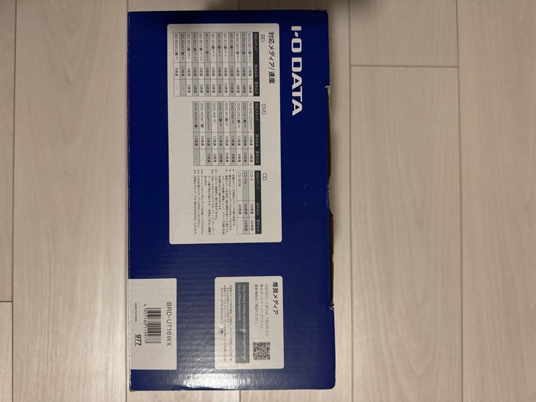 未使用 I•O DATA 外付けBDドライブ BRD-UT16WX