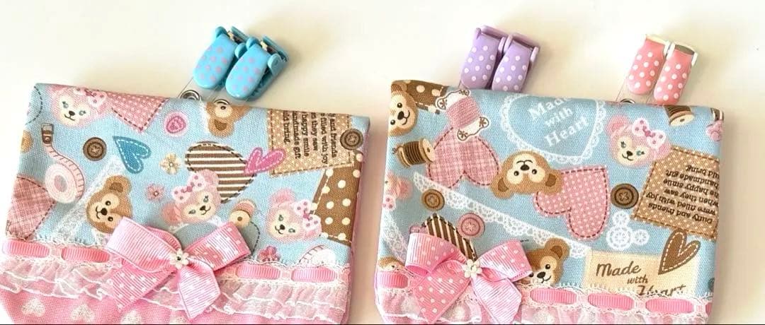 める ポケットポーチ クリップ付(ハンカチ ティッシュ 移動ポケット)