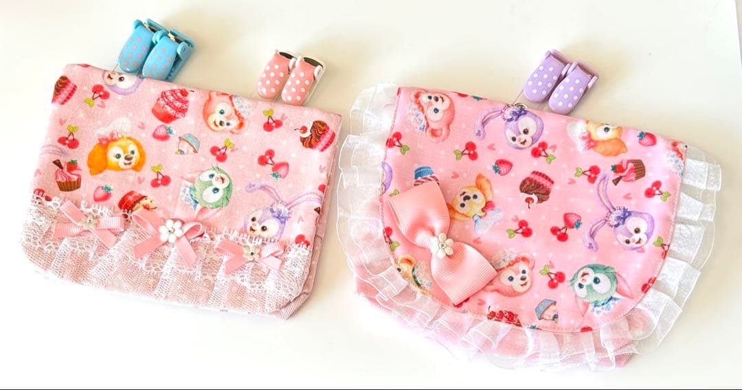 める ポケットポーチ クリップ付(ハンカチ ティッシュ 移動ポケット)