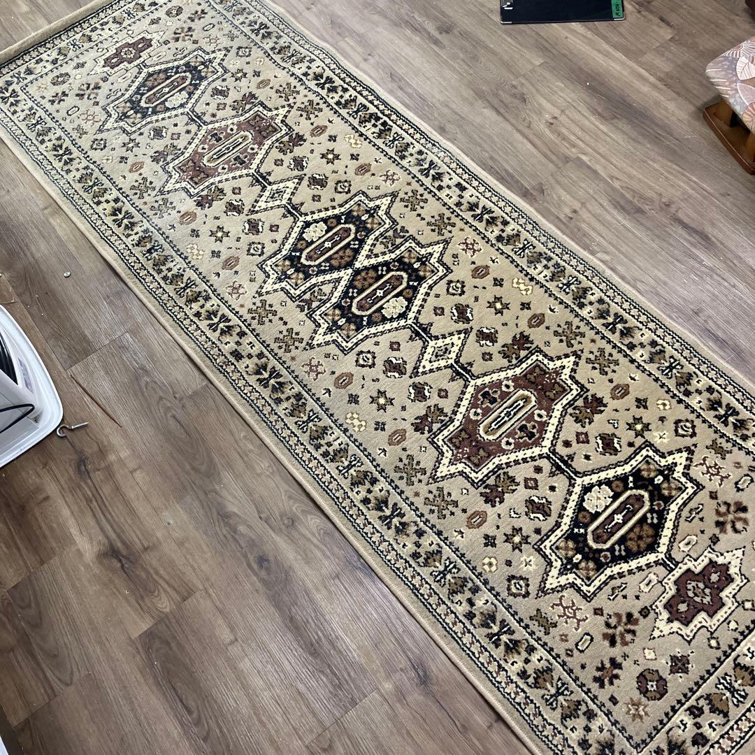 A-1 オリエンタル柄 ランナーラグ ロングカーペット ヴィンテージ調 絨毯