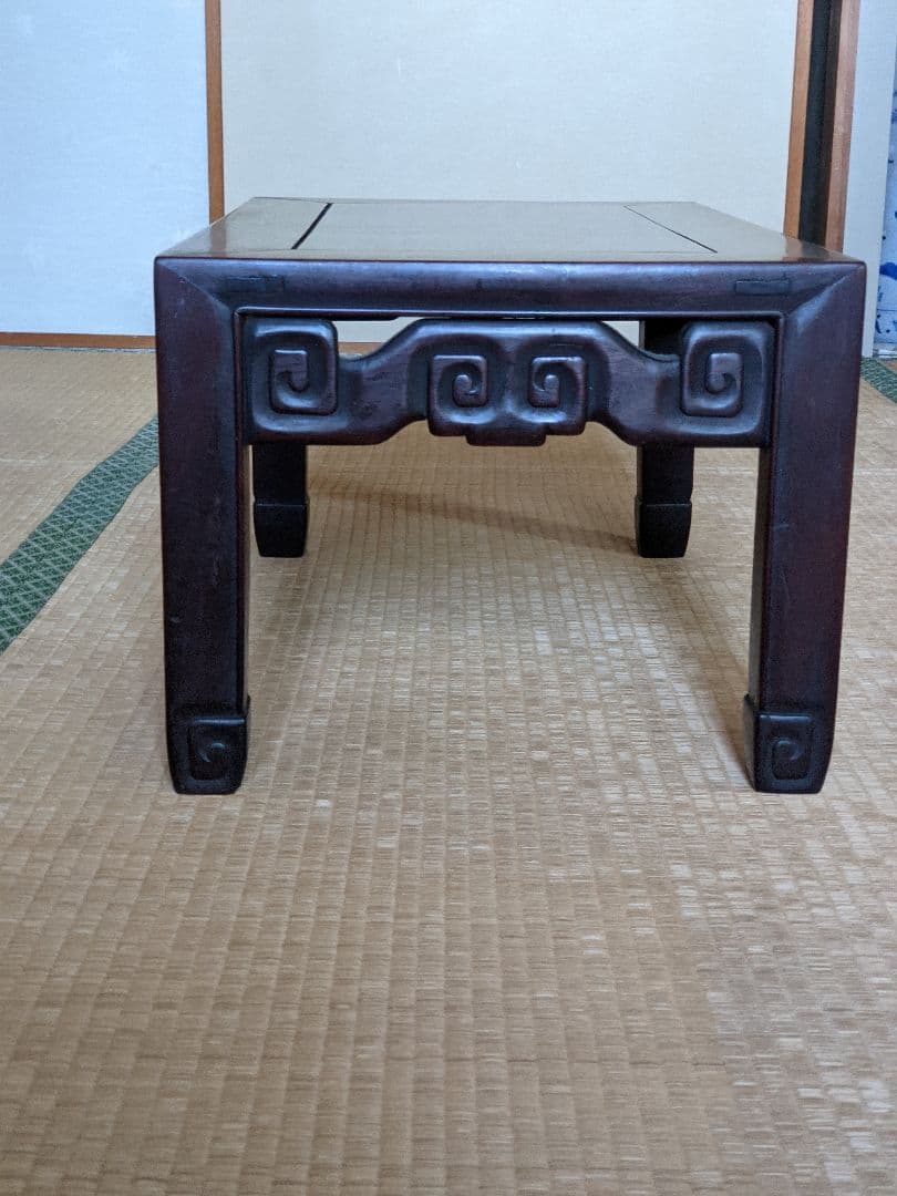 ⭐️中国 清時代 古玩 古美術 古家具 唐木透かし彫り花台 椅子 美術品 骨董品