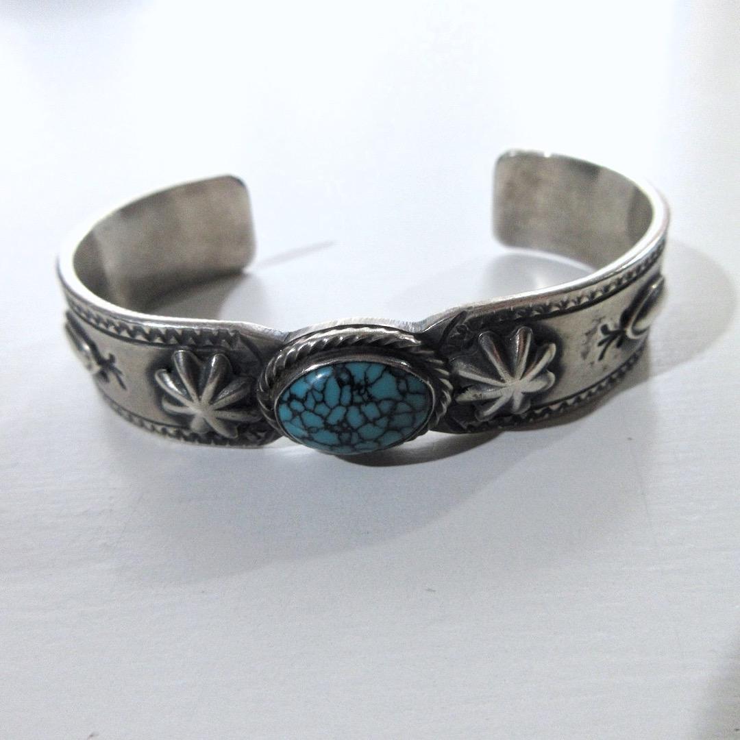 Melvin Francis ナバホ ジュエリー シルバーバングル ターコイズ