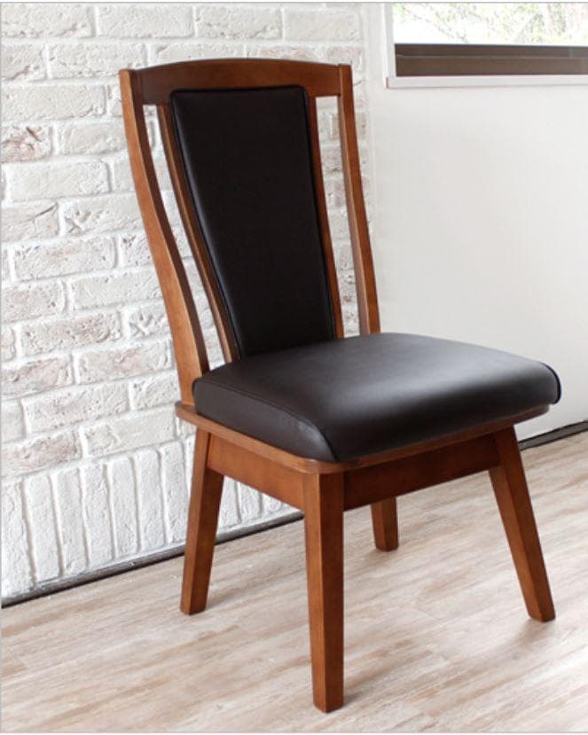 CRS　回転式ダイニングチェア　4脚　ブラウン