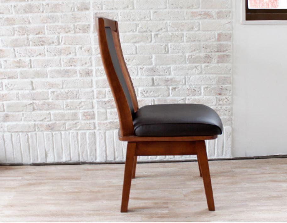 CRS　回転式ダイニングチェア　4脚　ブラウン