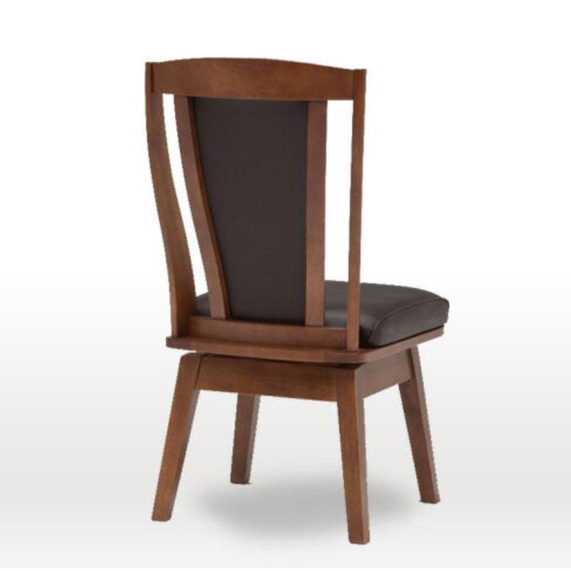 CRS　回転式ダイニングチェア　4脚　ブラウン