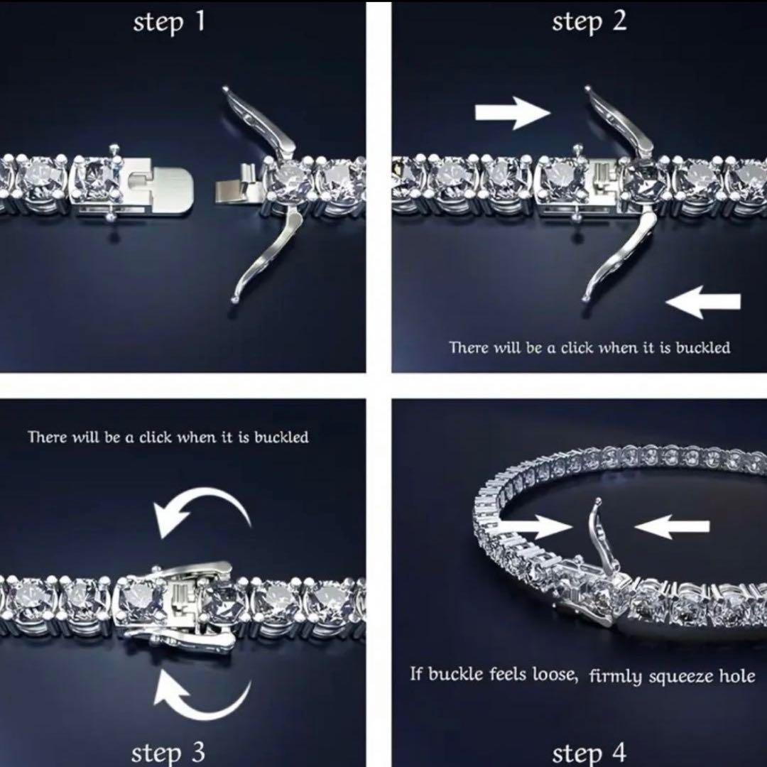 【腕元に仕掛ける“罠”】モアサナイト× S925 フルテニスチェーンブレスレット