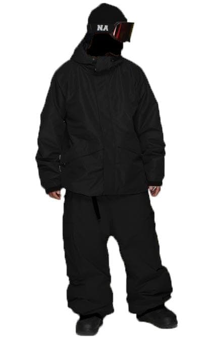 25-26最新スノーボード ウェア/上下セットアップ/メンズ/黒/ Lサイズ