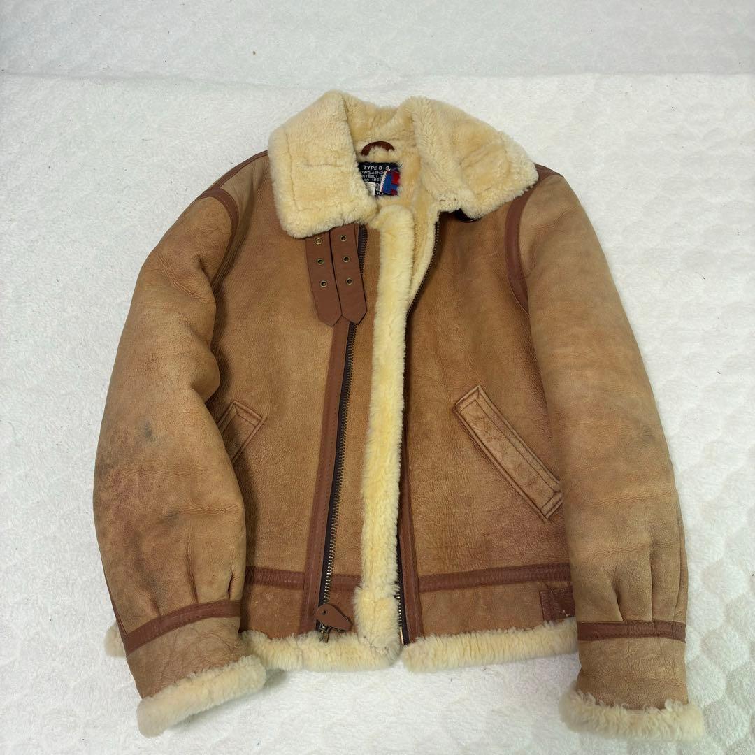 Schott B-3 フライトジャケット シープスキン 40 ファー裏地