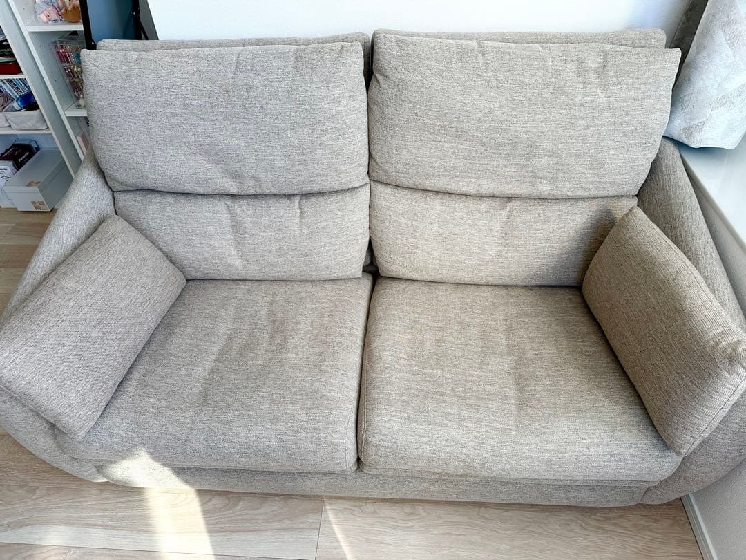 ニトリ2-3人掛けソファ ライトグレー　2022年初前後購入