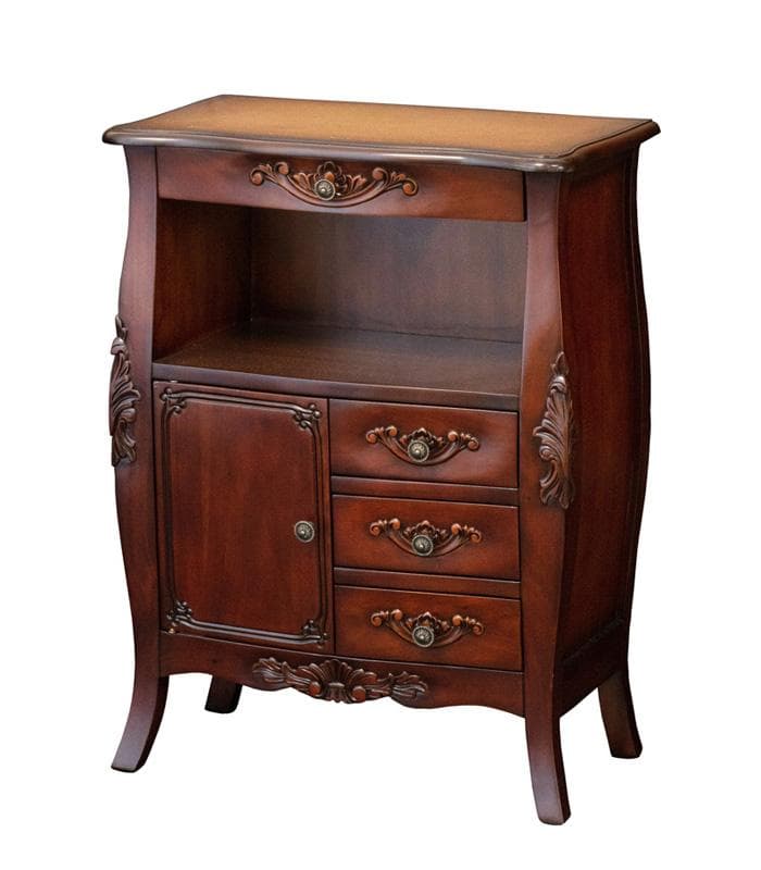 リビングボード/電話台 猫脚 幅60cm ブラウン