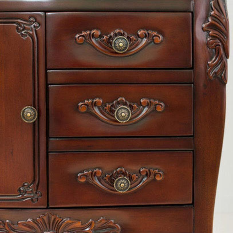 リビングボード/電話台 猫脚 幅60cm ブラウン