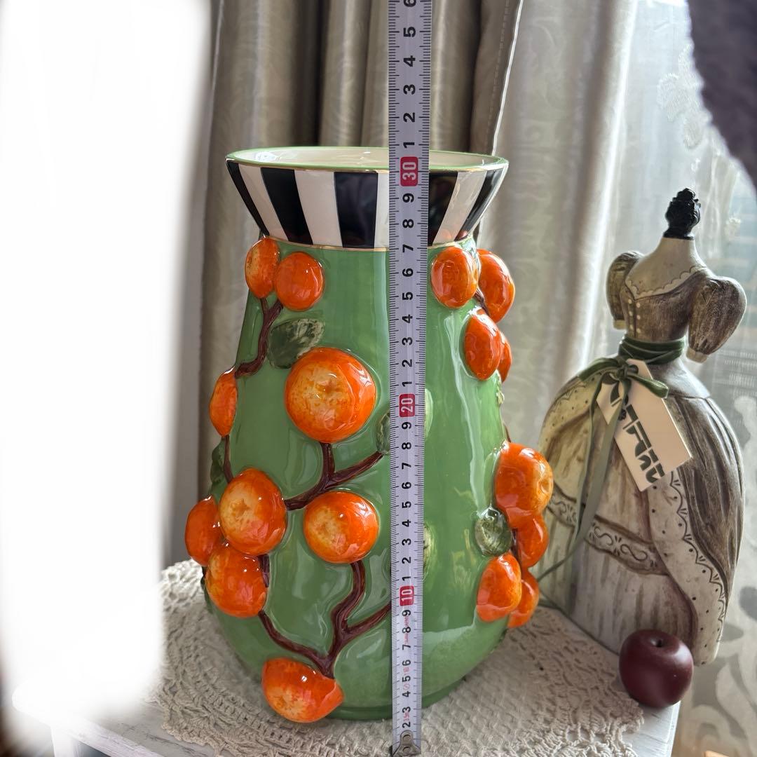 MacKenzie-Childs 2026年新商品 オレンジ花瓶