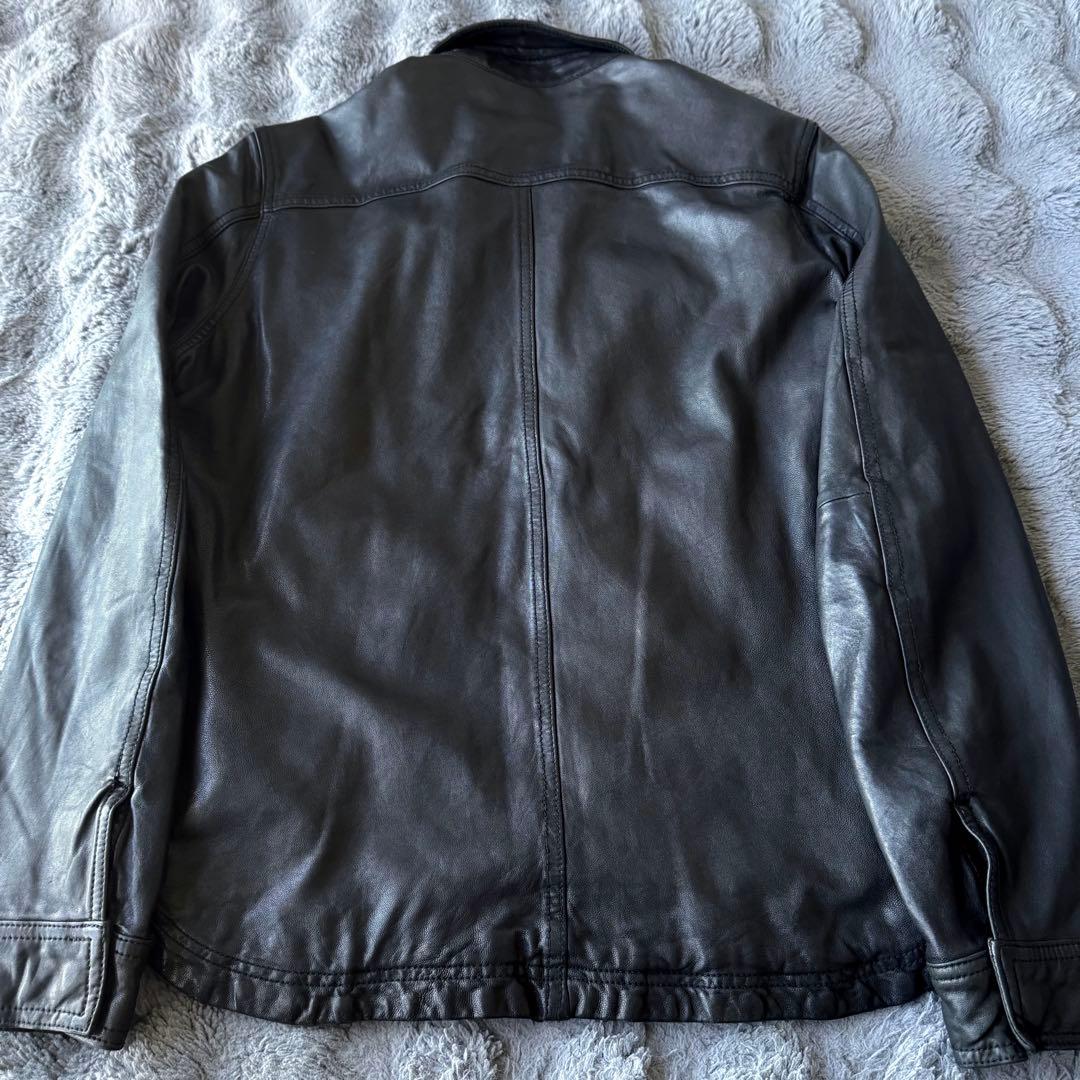 TOMORROWLAND シングルライダースジャケット ブラック L ラムレザー