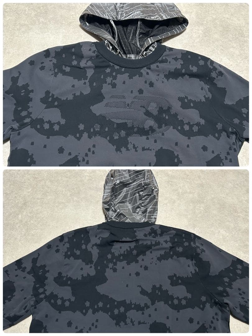 未使用級 ニューバランスゴルフ カモフラ柄 ストレッチ ニット サイズ6