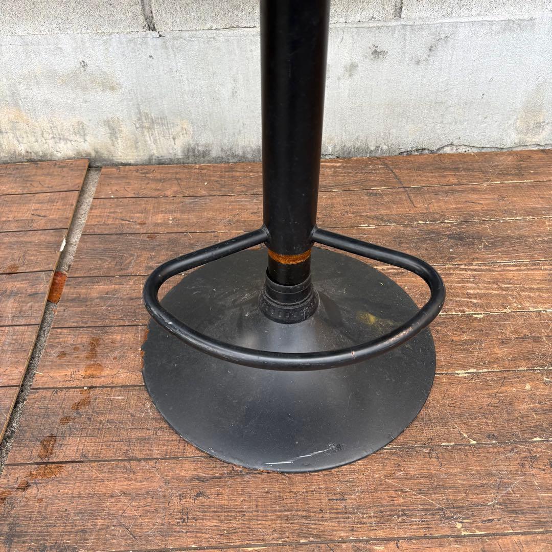 ① 北欧レトロ 木製フレーム カウンターチェア バーチェア 古家具 ビンテージ