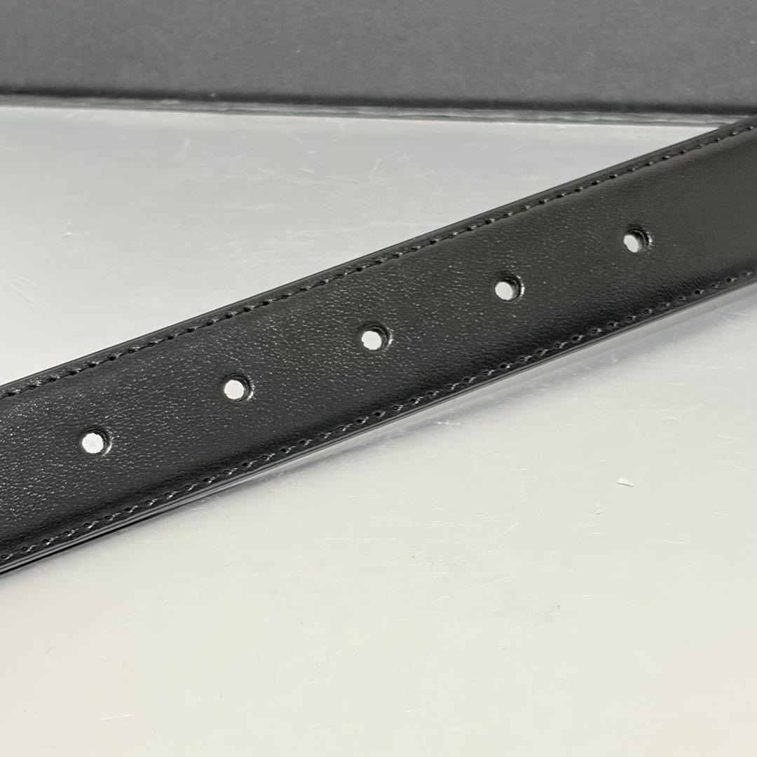 極美品　カルティエ　アルディロン　ベルト　レザー　ブラック　シルバー