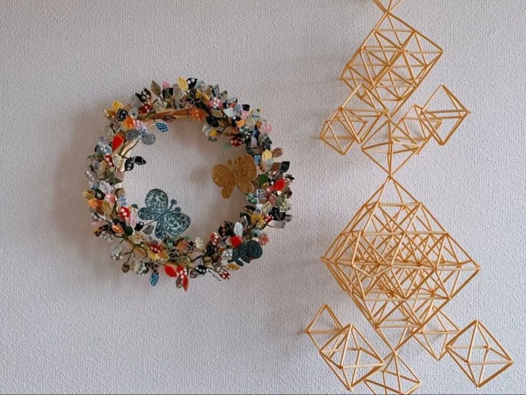 <スーパー特大サイズ⑤>モチーフ多め盛り森リース2025.ミナペルホネン仕様