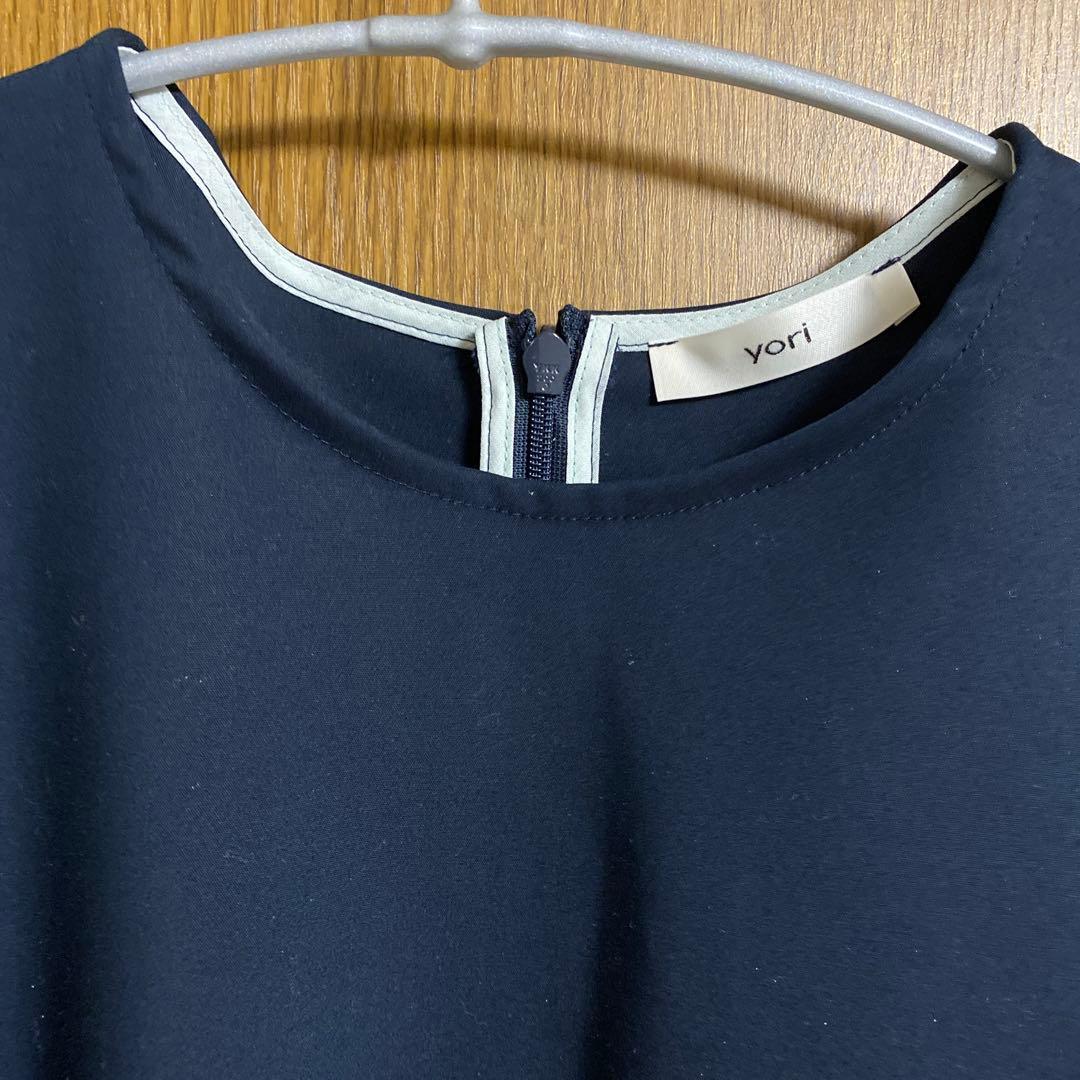 新品未使用◆yori 高密度ストレッチTeeブラウス