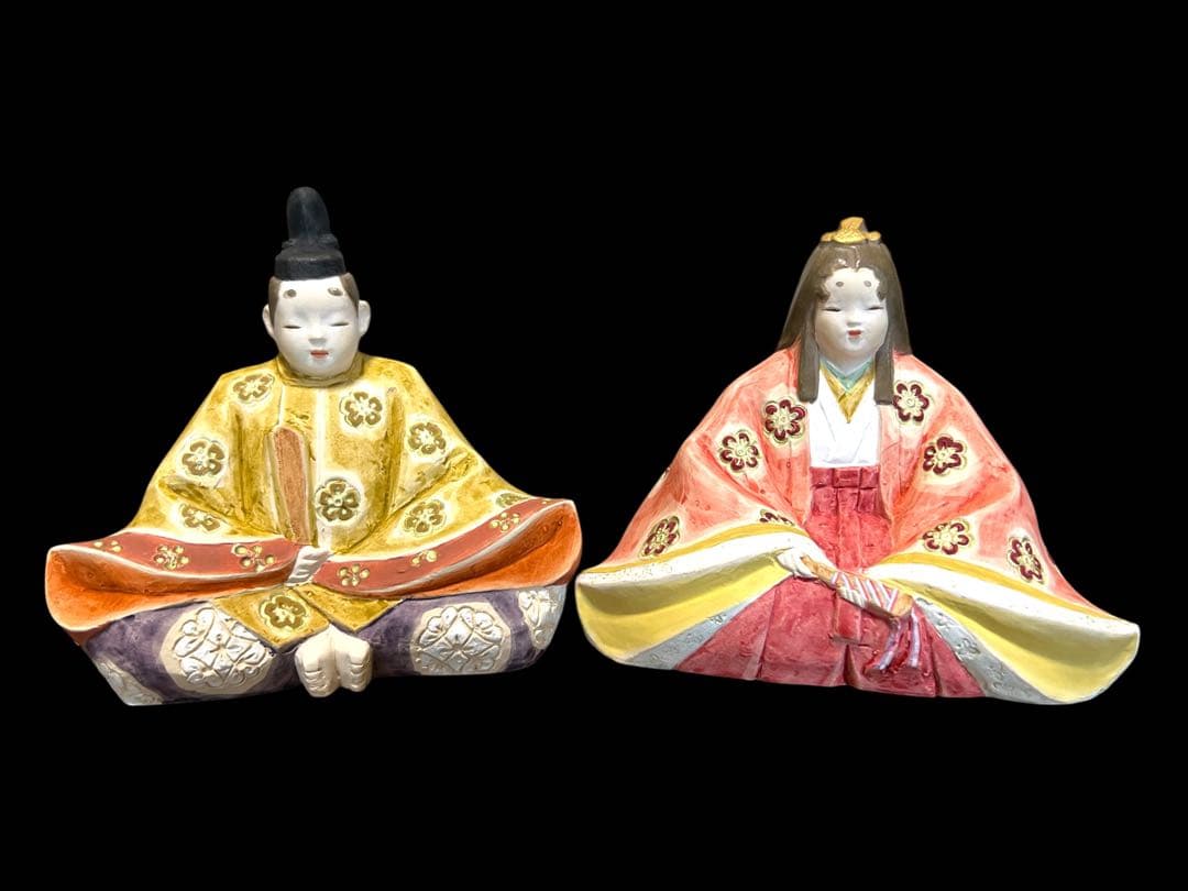 【22時間限定SALE】北岡秀雄作 「雛人形 雅」 陶芸 ／早い者勝ち／在庫処分