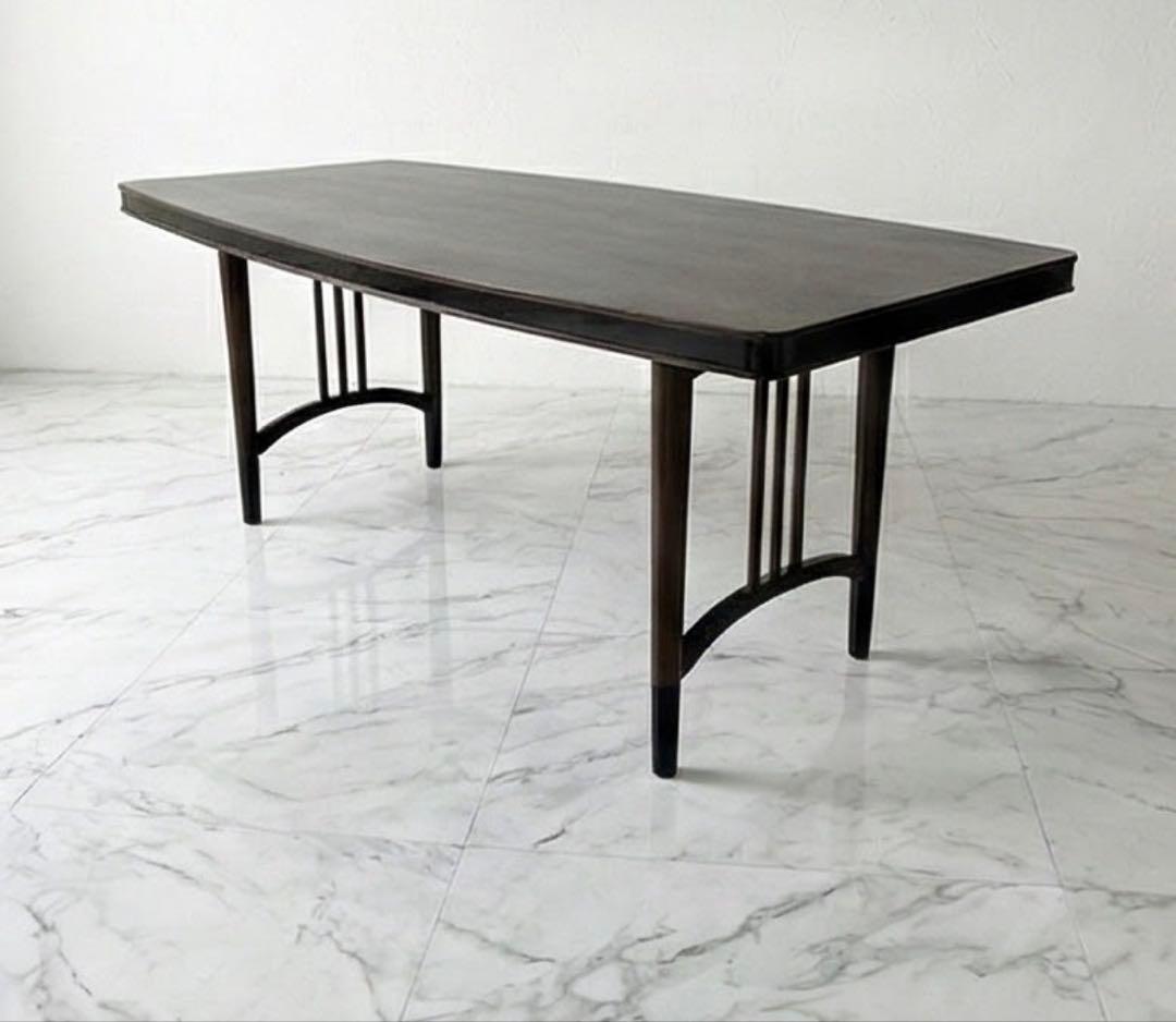 大塚家具 ダークブラウン 木製 ダイニングテーブル