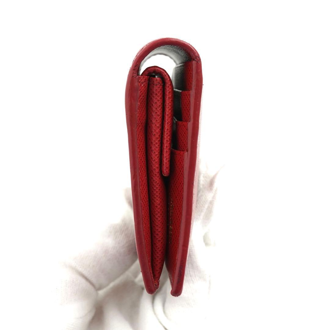 ✨未使用に近い✨　PRADA ミニ財布　サフィアーノレザー　サフィアーノ　レッド