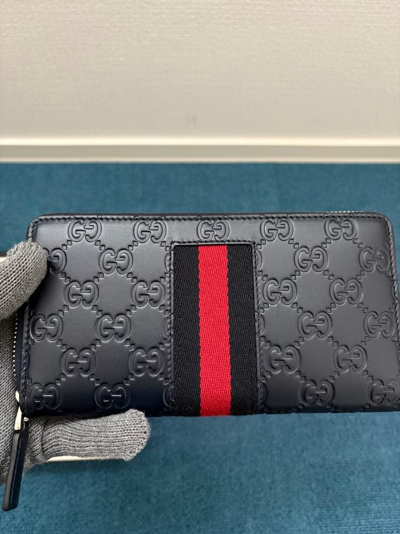 GUCCI 長財布　ネイビー