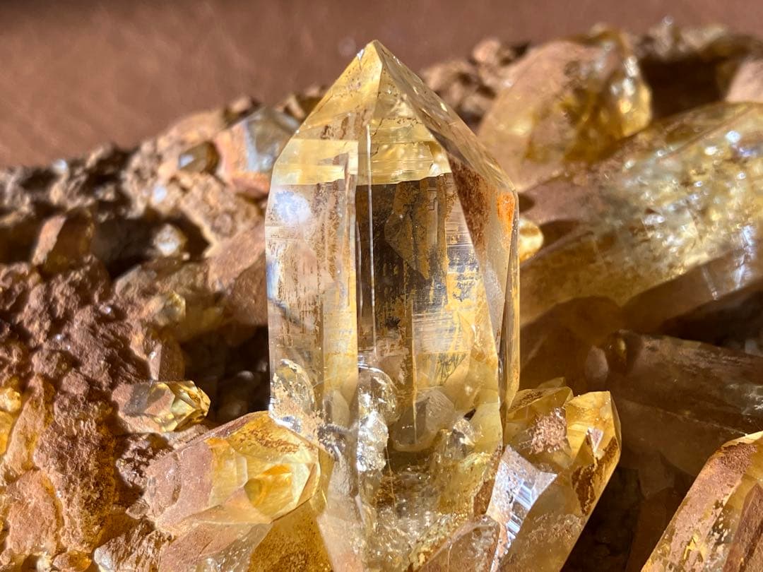 ガネーシュヒマール　ヒンドゥン産　高透明度　ゴールデンヒーラー　虹 627g