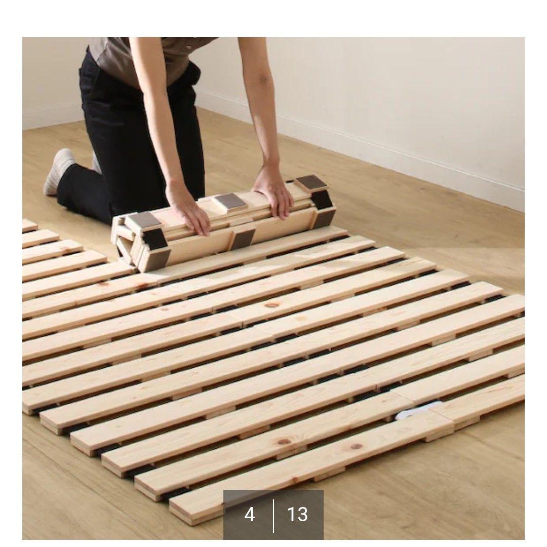 NITORI☆セミダブル 丸めてしまえる檜すのこベッド 定価13,990円