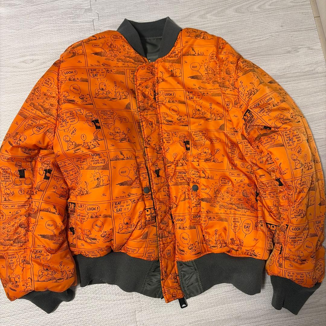 W*p様 アルファ×ポパイ コラボ MA-1 パッチ/ワッペン/刺繍 L