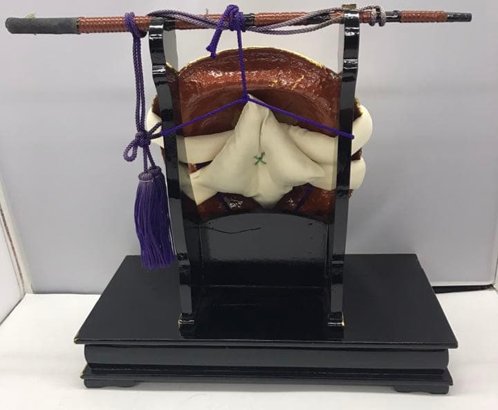 100号 陣笠 木製 本金 岩