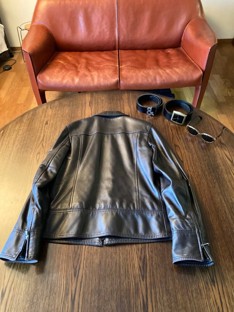 ＆ dolche&gabbanaDARKBROWNラムレザーブルゾンsize40
