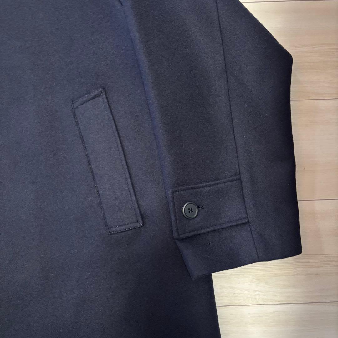 【新品未使用】BEAMS フリースステンカラーコート　L ネイビー