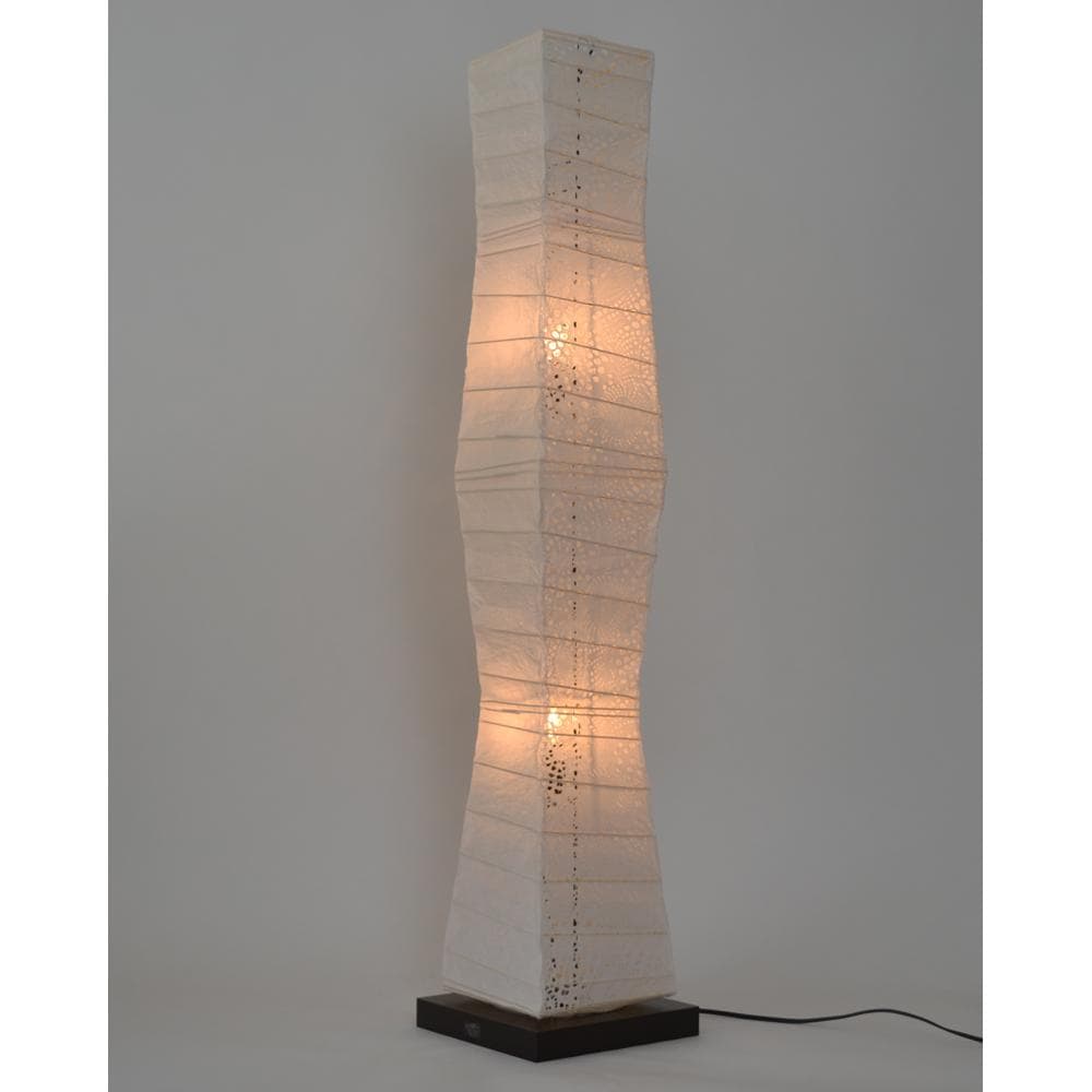 美濃和紙 和風 モダン照明 スタンド型フロアライト 揉み紙白×リーフwh