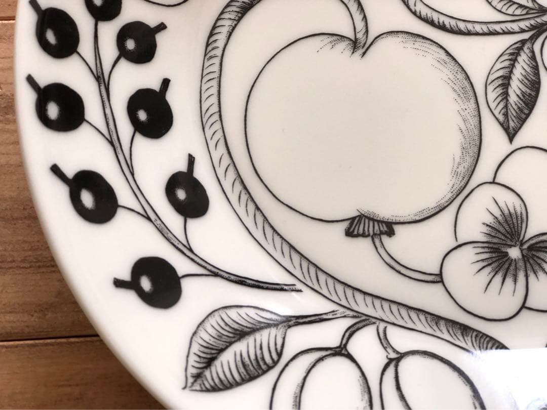 ARABIAアラビア ブラックパラティッシ オーバルプレート25cm 2枚セット