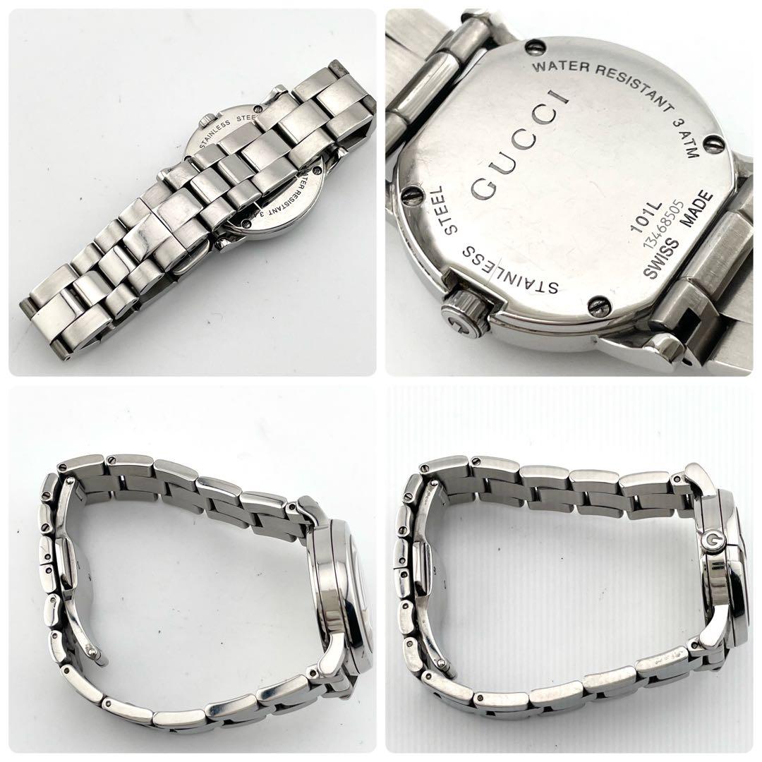 【稼働/新品電池】GUCCI グッチ　Gラウンド　腕時計　シルバー　レディース