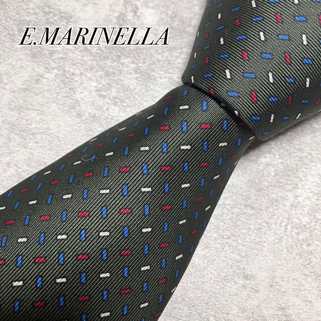 【極美品】　マリネッラ　ネクタイ　シルク　総柄　小紋柄　イタリア製　高級　ナポリ