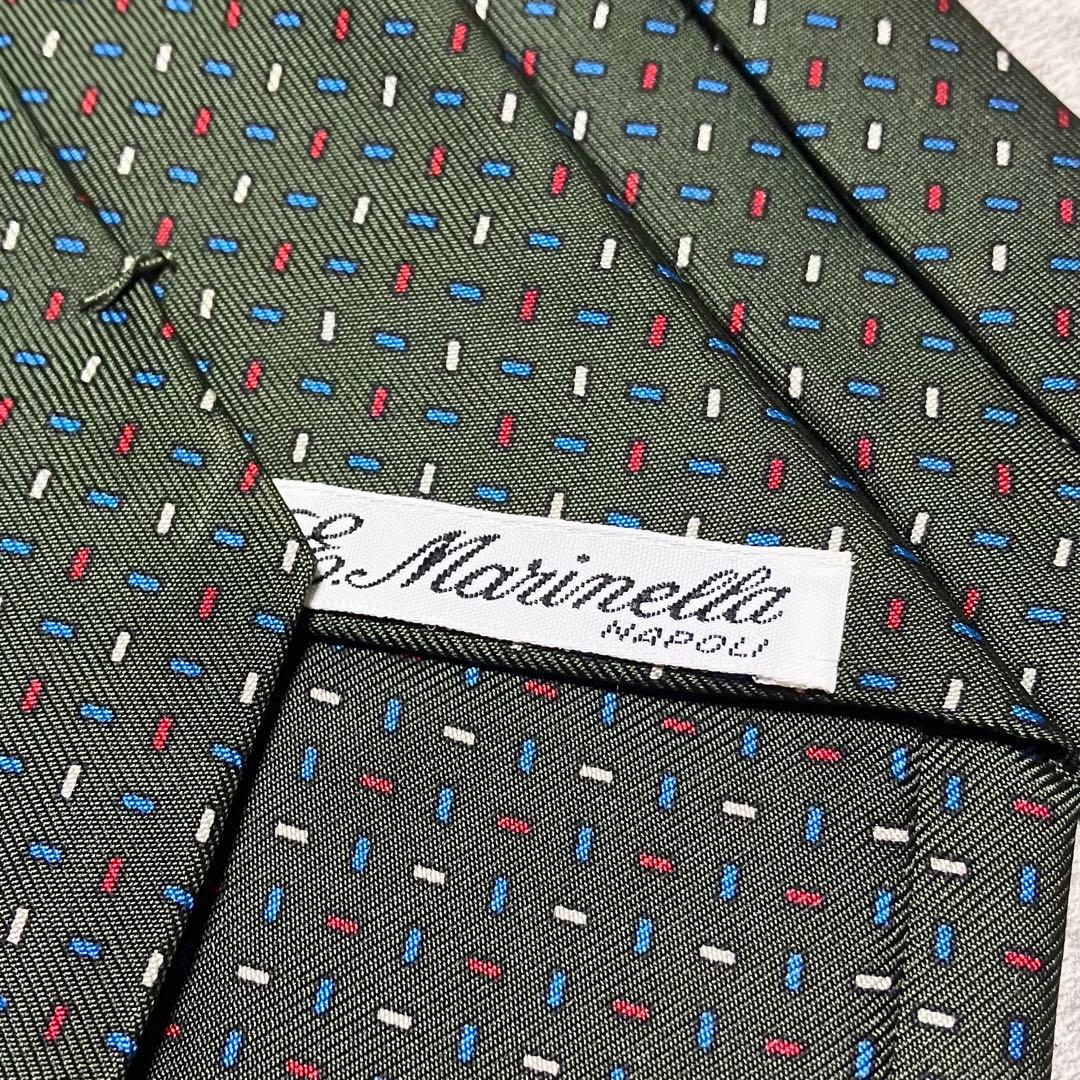 【極美品】　マリネッラ　ネクタイ　シルク　総柄　小紋柄　イタリア製　高級　ナポリ