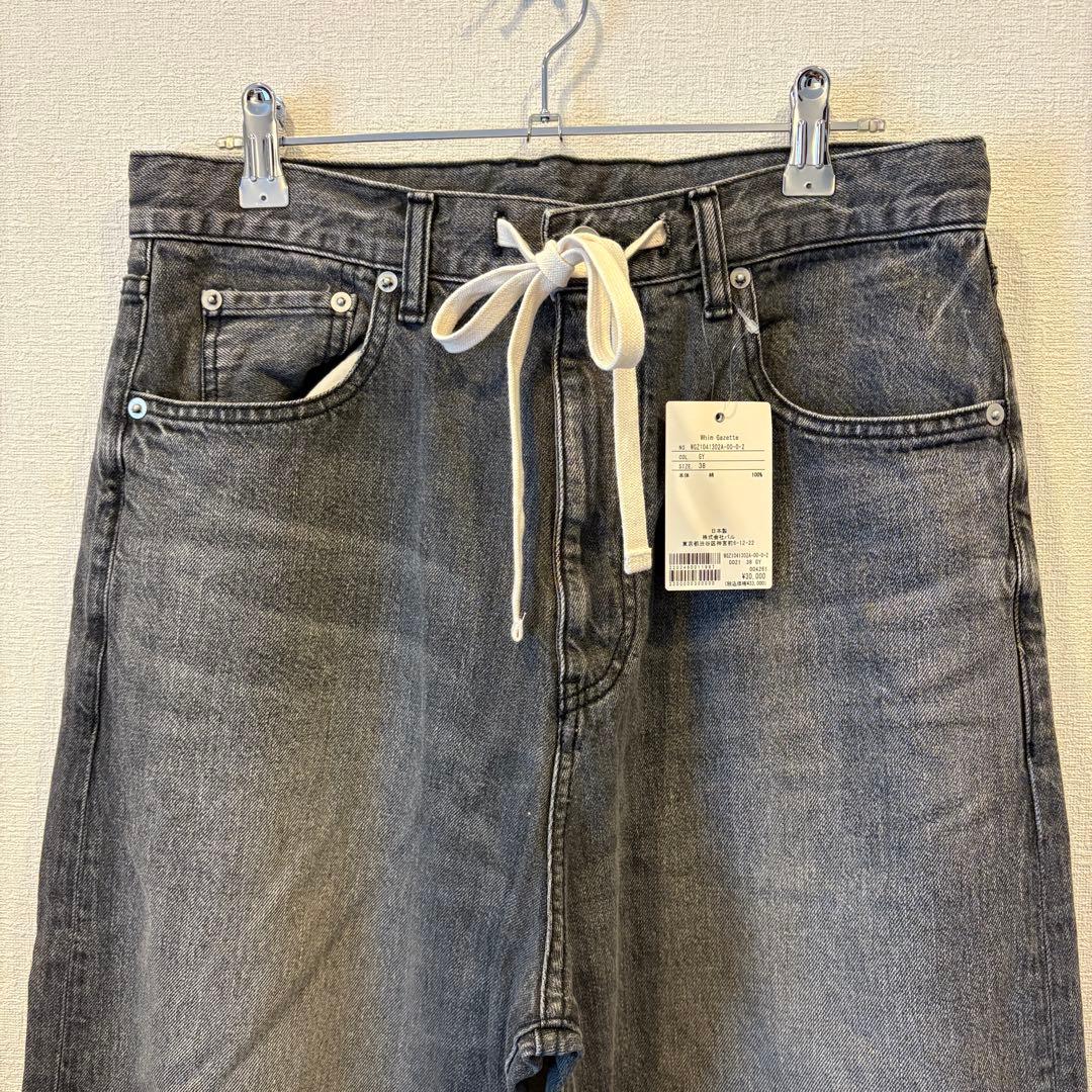 【新品　タグ付き】ウィムガゼット　ドロスト　デニムパンツ　38 ブラック