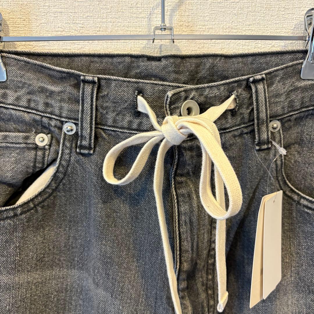 【新品　タグ付き】ウィムガゼット　ドロスト　デニムパンツ　38 ブラック