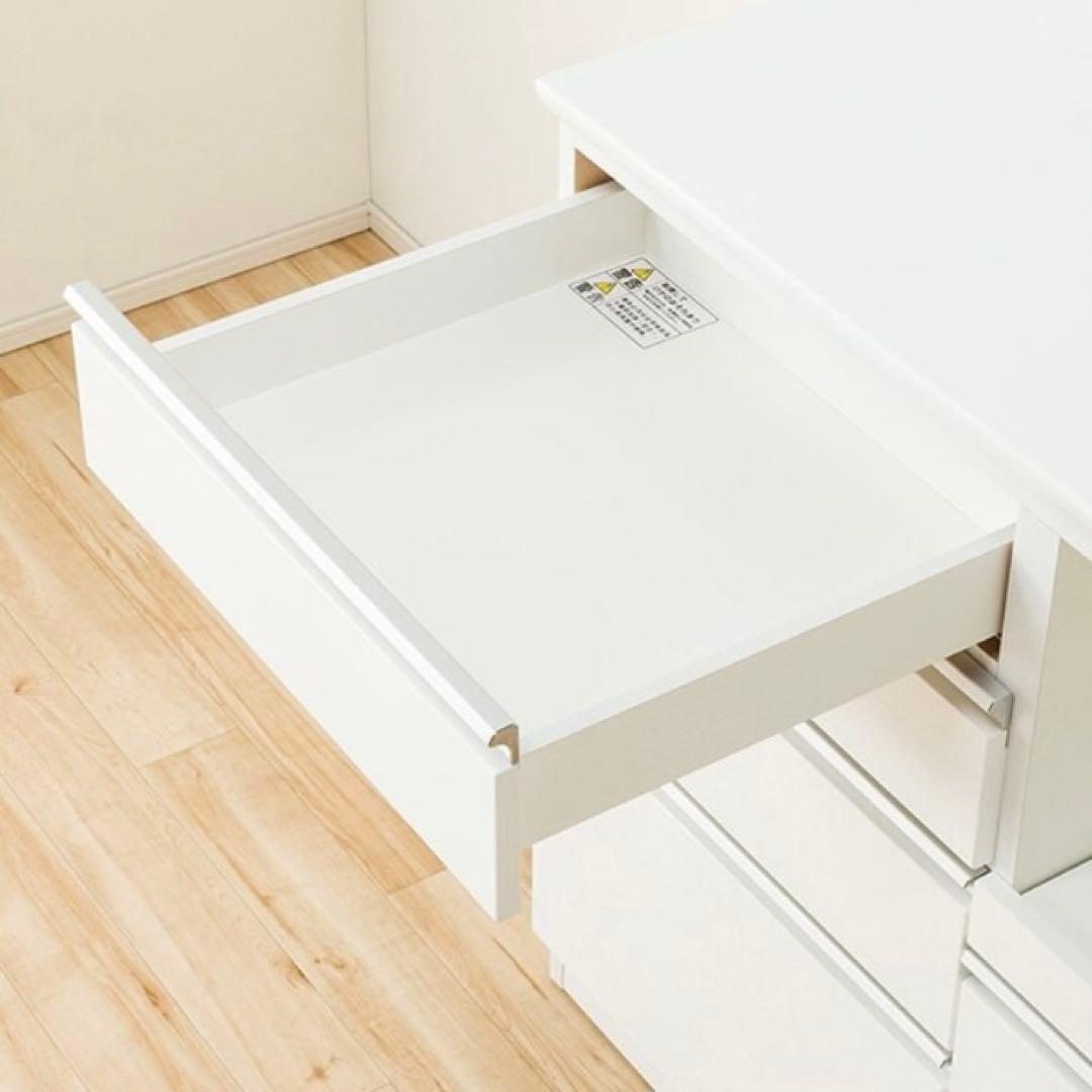 年末大幅値引！ ニトリ UV鏡面 食器棚 90 レジューム キッチンボード 高級