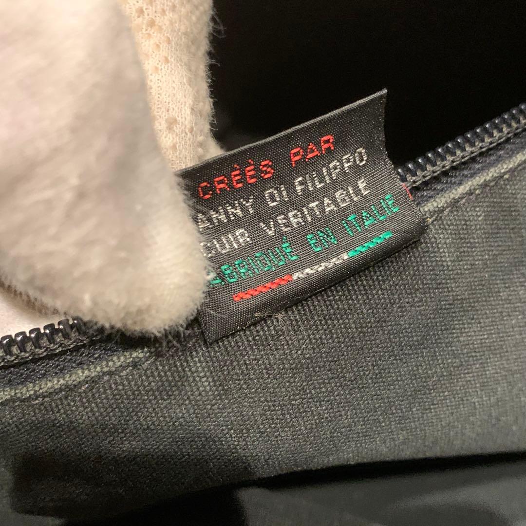 極美品✨イルビゾンテ トートバッグ オールレザーロゴ型押し A4可能 ブラック