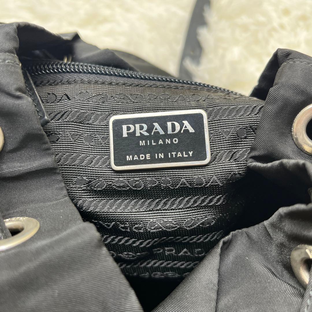 美品 PRADA プラダ 正規品 リュック バックパック　ナイロン ブラック 黒