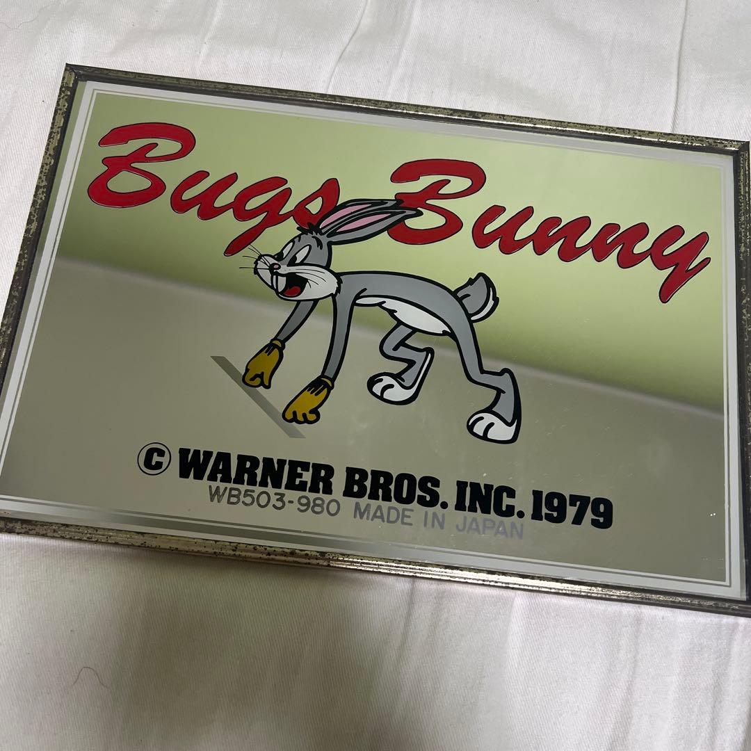 【レア・希少】ルーニーチューンズ バックスバニー パブミラー　壁掛け鏡