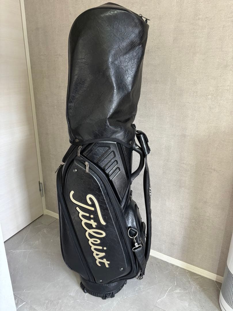 Titleist ゴルフバッグ ブラック/革製