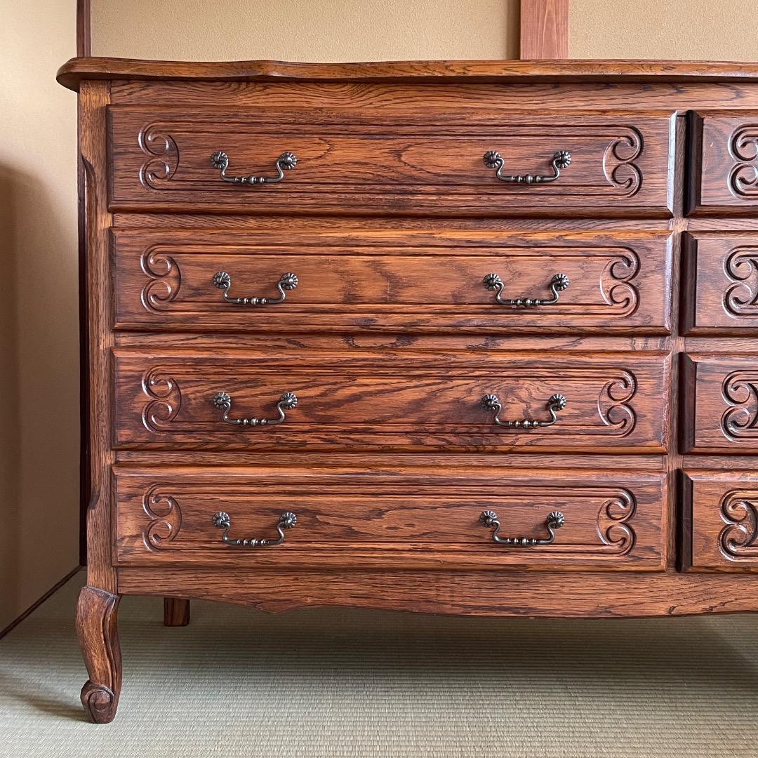 三越家具 ブルージュ／高級チェスト／高級家具・ルーマニア製・猫脚・オーク無垢材