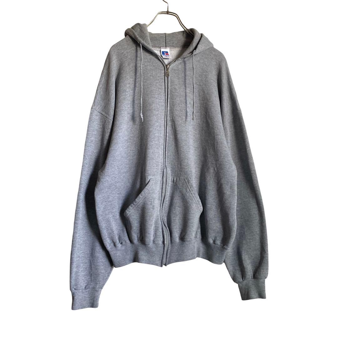 90s russell athletic スウェット ジップアップパーカー XL